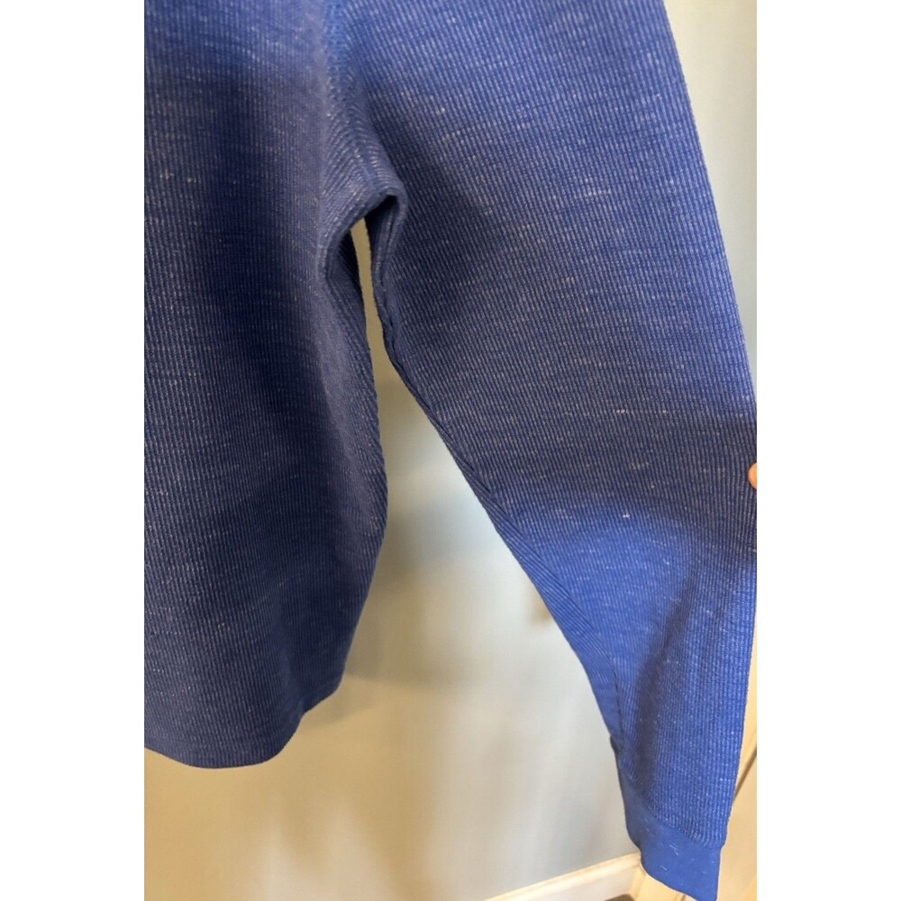Mens Sonoma Blue Crew Neck Waffle Shirt Long Sleeve  Size  L - Picture 3 of 4